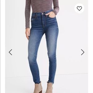 Madewell 10” high rise skinny jeans, Brockton wash